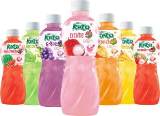 KATO Watermelon|Melon|Grape|Lychee|Orange|Mango|Strawberry Juice with Nata de Coco
