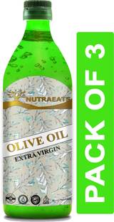 NutraEats Extra Virgin Olive Oil , Jaitun tail, jaitun oil ( Combo Pack Of 3 ) Olive Oil Plastic Bottle