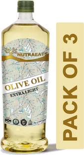 NutraEats Extra Light Olive Oil ( Combo Pack Of 3 ) Pro Olive Oil Plastic Bottle