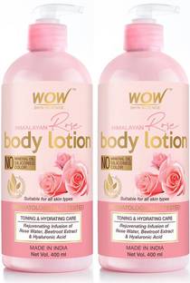 WOW SKIN SCIENCE Himalayan Rose Body Lotion - Net Vol 800 ml (Pack of 2)