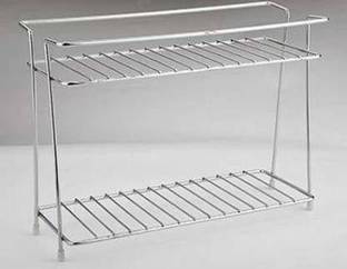 PS STEEL Stainless Steel Spice Rack for Kitchen Stainless Steel Wall Shelf
