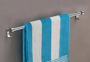 Spiry Premium 24 INCH Stainless Steel Towel Rod For Hanging Cloths With Hook 24 inch 1 Bar Towel Rod