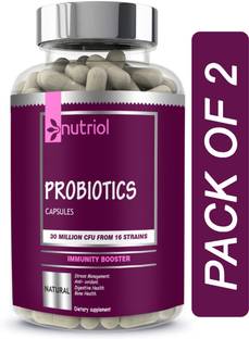 Nutriol Probiotic Supplement 30 Billion Cfu with 16 & Prebiotics Capsules (B36) Premium