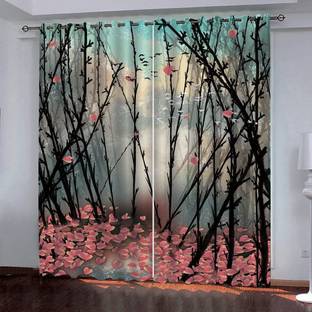 S22 274 cm (9 ft) Polyester Room Darkening Long Door Curtain (Pack Of 2)