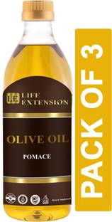 Life Extension Pomace Olive Oil | Imported From Spain ( Combo Pack Of 3 ) Ultra Olive Oil Plastic Bottle