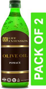 Life Extension Pomace Olive Oil , Jaitun tail, jaitun oil ( Combo Pack Of 2 ) Ultra Olive Oil Plastic Bottle