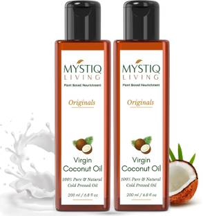 Mystiq Living Virgin Coconut Oil (Cold Pressed) For Skin & Hair 100% Pure & Natural (Organic)