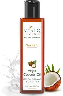 Mystiq Living Virgin Coconut Oil (100% Pure & Cold Pressed For Skin, Body & Hair