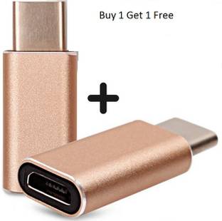 Like Star Multicolor Convertor V8 to Type-c Micro USB Adapter Metal Buy 1 Get 1 Free Andriod (Multi) Phone Converter