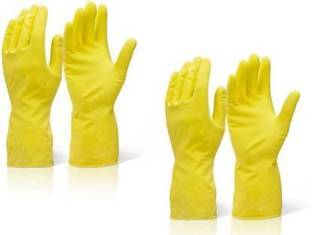 Aatrangi Cleaning Gloves Wet And Dry Scrubbing Kitchen Reusable Rubber Stretchable Gloves Rubber  Safety Gloves