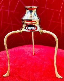 BRASSOMG SHIVLING STAND WITH ABHISHEK LOTI(KALASH)/TIPAI WITH LOTI Decorative Showpiece  -  15 cm