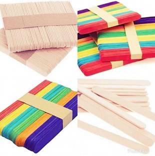 इंशन 2 in 1 ( 160 Colourful ice cream stick + 400 Wooden colour ice cream stick)