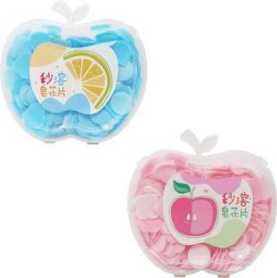 FATFISH Paper Soap in a Plastic Box Clean Soft Bath For Travel (Pack of 2) (2 x 40 g)
