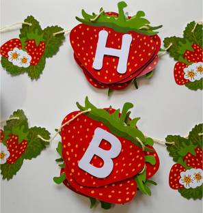 Partybus Strawberry Happy Birthday | Custom Name Banner