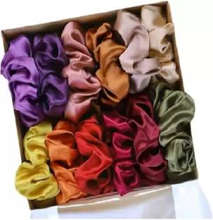 Myra Collection Hair scrunchies | set of 12 | multicolor Rubber Band Rubber Band