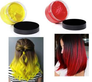 tanvi27 Combo of Temporary Hair colour wax Red & YELLOW Hair Wax Hair Wax