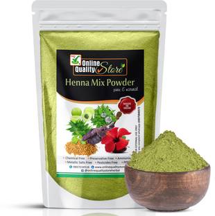 Online Quality Store Henna Mix Powder With Shikakai, Methi,Amla,Bringraj,hibiscus,Neem