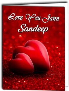 Midas Craft Love You Jaan Sandeep Card 022 Greeting Card
