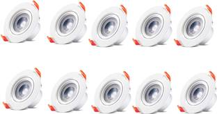ambert 5 WATT LED SPOT LIGHT WHITE COLOR PACK OF 10 PCS Ceiling Light Ceiling Lamp