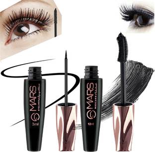 MARS Ultra Curl Long lasting Fabulash Mascara Water Proof Sketch Eyeliner 15 ml