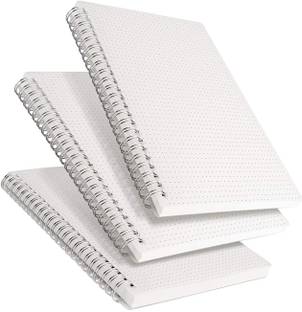 INNAXA Dot Grid Notebook Spiral - 3 Pack Dotted Bullet Grid Journal,120gsm A5 Journal Dotted 160 Pages