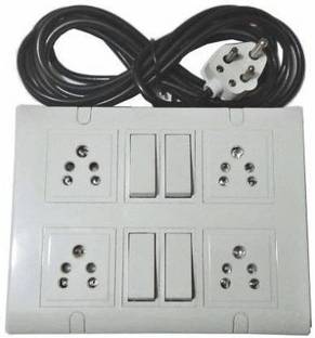 chromium 4+4 modular extesion board 6 A Five Pin Socket