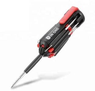 KHALIFA AND BADSHAH Multi Functional 8 in 1 Screwdriver Tool Set with 6 LED Torch Standard Screwdriver Set