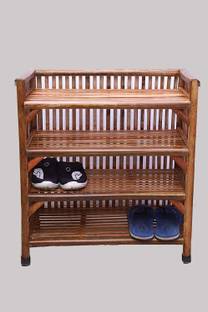 RAINBOW Rainbow wood, Cane , shoe rack for office , shoe , cloth and multipurpose use Engineered Wood Shoe Rack