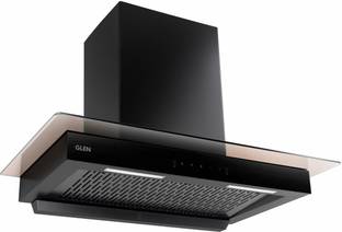 Glen CH-6062 90CM Auto Clean Wall Mounted Black 1200 CMH Chimney