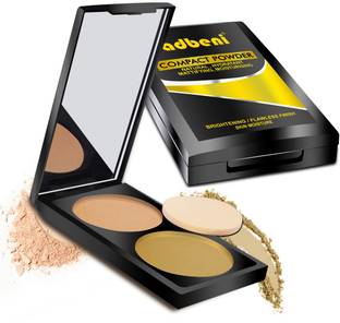 adbeni Skin Perfecting Dual Compact Pressed Powder, Biege, Nude (CP01) Compact