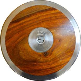 COUGAR Discus Throw 1.25Kg , Disc Throw, Practice Wooden Discuss With Premium Brass Rim Wooden Discus Throw Disc