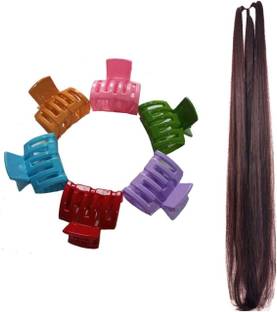 Zintalic 6 Pcs Multicolor Hair Clutcher(09) Claw With 1 Pcs Ball Choti Hair Accessory Set