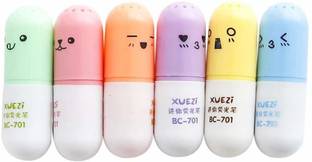 JR Enterprises Mini Capsule Shape Highlighter Color Marker Point liner School Supplies