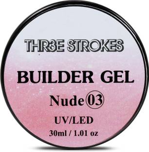 THR3E STROKES Builder Gel Nail Art UV Gel for Quick Building Nail Extension - 30ML