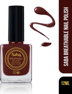 Saba Breathable long stay Nail Paint | Enriched with Argan Oil | 12 ml MAHOGANY