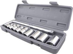 यूक्रेनइज़ 10 Pcs Precision Sleeve Wrench(8,10,11,12,13,14,17,19,21,27 mm) Socket Set सॉकेट सेट