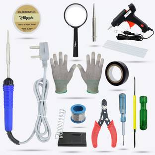 Hillgrove HGCM97M1 13in1 Soldering Iron Tool Kit (ESD) Gloves,Magnifying Glass 25 W Simple