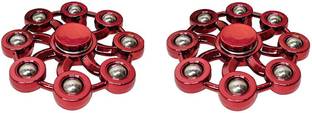 prisma collection Fidget Spinner Metal Ultra Speed Stylish 8 Corner Design Spinner -(Pack of-2)