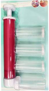 AL ATASH Manual Pump for Decorating Cakes, 1 Applicator with 4 Tubes (Set Of 1) Airbrush