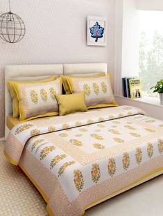 Sonal Textiles Cotton Double Flat 144 TC Printed Bedsheet