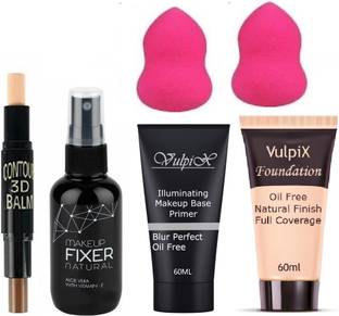VULPIX MAKEUP 3D BALM STICK WITH ALL GLAMOROUS GLOW SKIN FACE MAKEUP COMBO