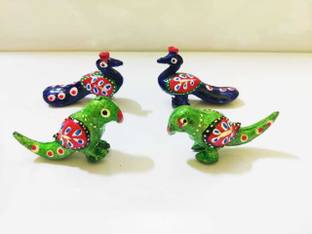 radha krishnam poshak /Laddu Gopal Toys / Laddu Gopal Peacock Set / Parrot Set (Set of 2) RK_627 Deity Ornament