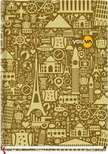 NAVNEET Youva Case Bound Single Line Jumbo Notebook for School and College Students A5 Notebook Single Line 384 Pages