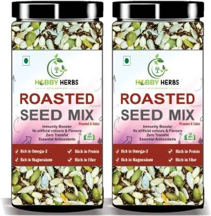 Hobby Herbs Roasted ( 2 x 200gm ) |Breakfast Seed Mix | Rich in Protein Mixed Seeds