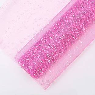 3A Featuretail Pink Snow Net Fabric Roll for Flowers/Gift Wrapping & Decoration Polyster Gift Wrapper