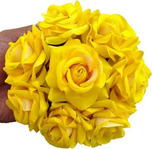 MX WOMEN HAIR STYLE Yellow Rose Gajra Bun Big Size Juda Accessories For Bridal, Women & Girl Hair Extension