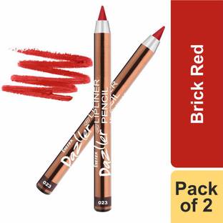 Eyetex Dazller Lipliner Pencil (With Built-In Sharpener), Matte Finish - 023 (Brick Red)
