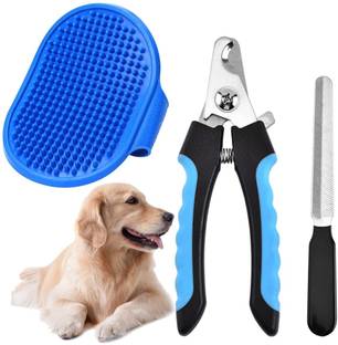 PSK PET MART Dogs Grooming Kit – Nail Cutter with Filer, Soothing Dog Gloves – Combo of 2 Basic Comb for  Dog & Cat, Cat, Dog