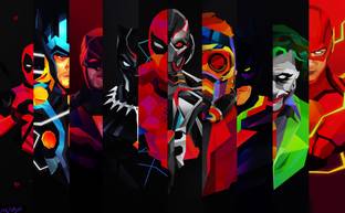 Comics Superhero Thor Joker Black Panther Ultron Poster HD WALLPAPER Fine Art Print