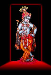 Shree Krishna Ji Wall Poster Print on Art Paper 13x19 Inches Paper Print